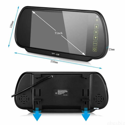 7“ Car Rear View Mirror Monitor installing Backup IR Night Vision Camera - Picture 3 of 12