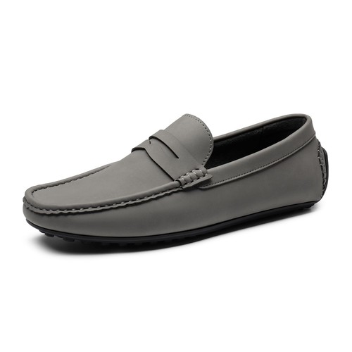 Men Slip-on Penny Loafers Suede Leather Driving Casual Walking Lightweight Shoes - Picture 2 of 13