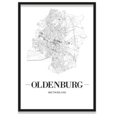 JUNIWORDS Stadtposter, Oldenburg, Weiß, Kuns...
