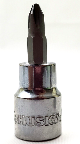 Lot of 2 Husky #2 Phillips Bit Sockets 3/8" Drive PH2 - Picture 3 of 6