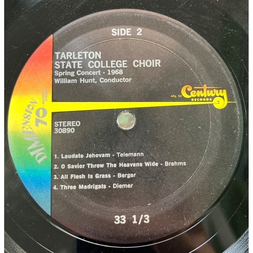 Tarleton State College Choir Spring Concert 1968 Texas Vinyl LP with Program - Bild 3 von 8