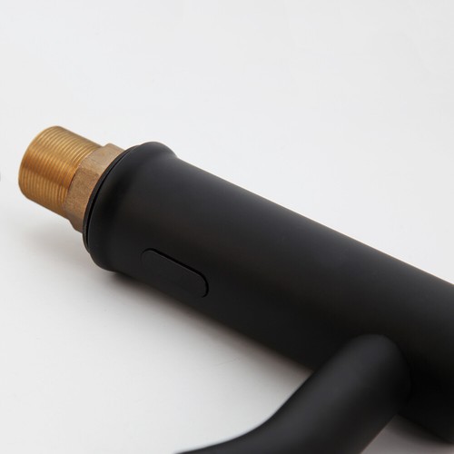 Automatic Sensor Bathroom Sink Faucet Matte Black Touch Free One Hole Mixer Tap - Picture 4 of 12