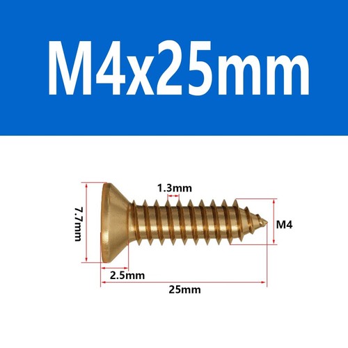 M3 M3.5 M4 M5 M6 Brass Cross Countersunk Self Tapping Wood Screws Chipboard - Picture 33 of 51
