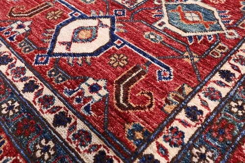 9' 10" X 14' 6" Fine Serapi Hand Knotted Wool Rug - Q7260 - Picture 6 of 10