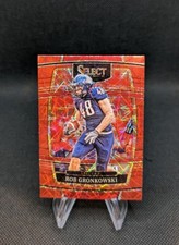 Rob Gronkowski Red Lazer Prizm Concourse 2022 Panini Select Draft Picks Card #90
