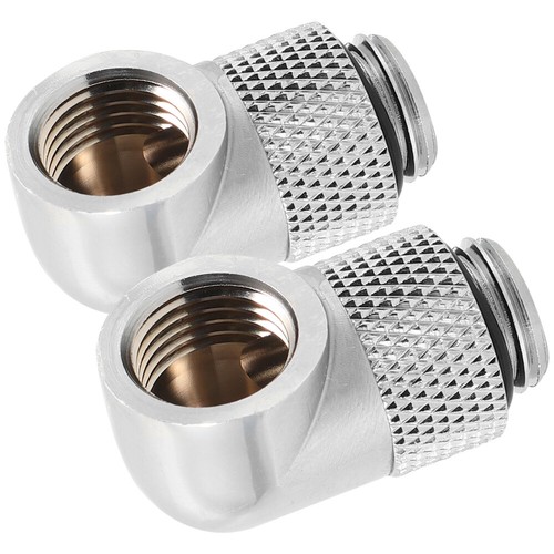 2 Pcs Elbow Refroidi Par Ordinateur Raccords De Prise Refroidissement Eau Kit À - Photo 5/12
