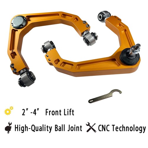 2-4" Lift Orange Aluminum Upper Control Arms UCA Kit For 07-18 Silverado Sierra - Picture 6 of 11