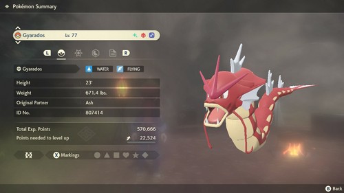 Pokemon Legends Arceus PLA - Shiny Max Effort Levels Alpha Gyarados - Picture 2 of 4