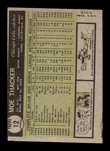 1961 Topps Baseball 3-466 VG-EX Pick From List All PICTURED qq5 - Picture 27 of 423