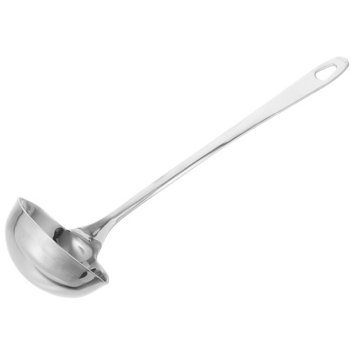 Double Mouth Spoon Soup Spoons Stainless Steel Ladle with Pour Spout - Picture 3 of 12