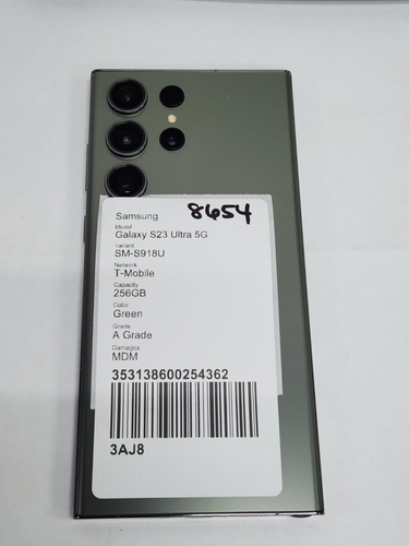 DEFECTIVE - Samsung Galaxy S23 Ultra 5G - 256GB - Green - T-Mobile - 8654 - Afbeelding 4 van 4