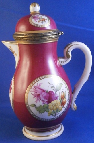 Antique 18thC Wallendorf Porcelain Lidded Floral Pot Porzellan Kanne German - Picture 2 of 14