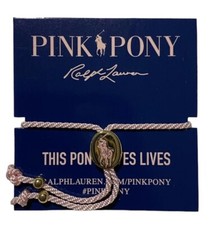 Ralph Lauren Pink Pony Polo Bracelet Cancer Awareness Polo Jockey Love NEW