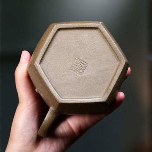 380ml marked tea pot hand carved real yixing zisha qing duan clay master pot new - Picture 3 of 12