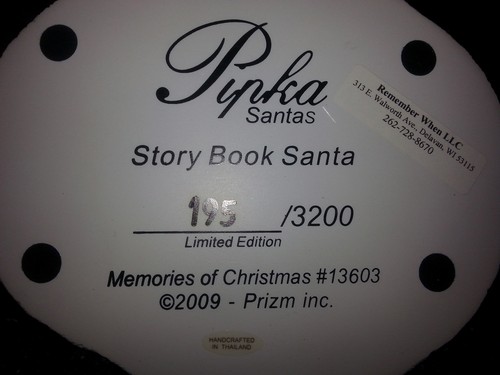 Pipka Story Book Santa -New in Box- #13603- 195/3200- Limited Edition- 2009 - Bild 5 von 6