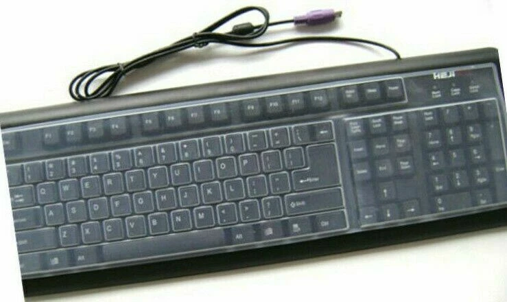 Desktop PC Keyboard Cover Protector Silicone Clear Spill Proof Skin Washable - Image 2 of 4