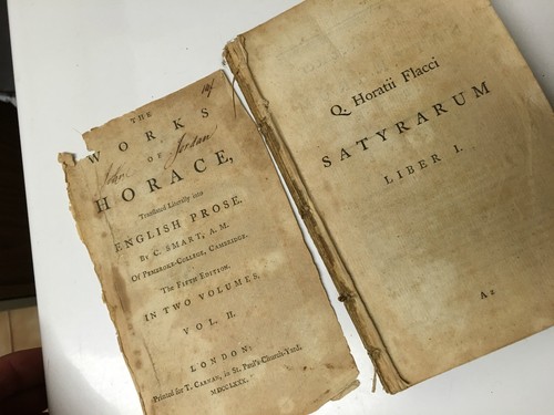 BOOK: THE WORKS OF HORACE  1780 VOL 2 - Picture 2 of 5