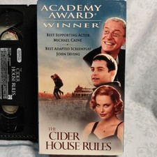 The Cider House Rules (VHS 1999) Michael Caine, Tobey Maguire, Charlize Theron