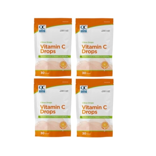 4 Pack Quality Choice Vitamin C Dietary Supplement Drops Citrus Flavor 30 Count - Picture 1 of 4