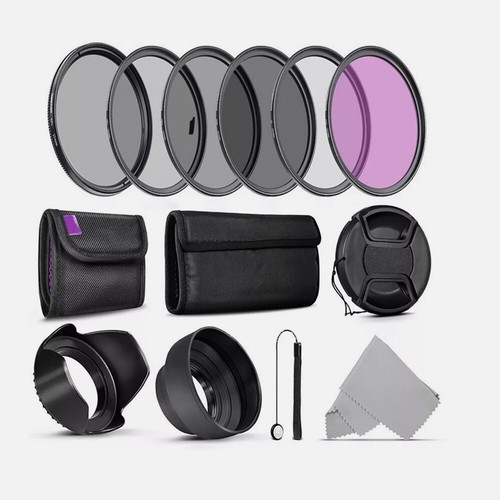49mm-82mm Lens Filter 13 in 1 Kit : UV,CPL,FLD,ND2,ND4,ND8,Lens Hood Filter Pack - Picture 13 of 18