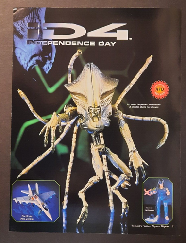 1996 ID4 INDEPENDENCE DAY Alien Supreme Command ~ Magazine Preview Page/PRINT AD