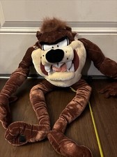 Vintage Lg 24 Inch Plush Tasmanian Devil Six Flags Looney Tunes Plush Bugs Daffy