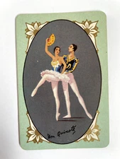 Ballerina Dancer Man Lady Woman Vintage Rare Old Estate COLES Retro Swap Card x1