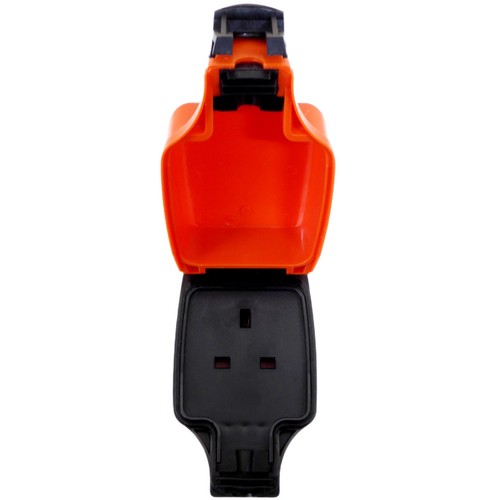 IP54 Outdoor Rewireable Trailing Socket 13A Outdoor Extension Orange Garden Lead - Picture 6 of 10