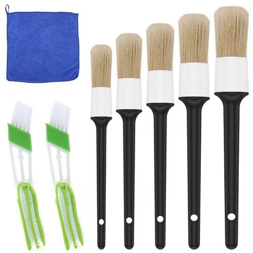 8Pcs Car Detailing Brush Kit Auto Interior Exterior Cleaning Kit Includes jeLlD - Picture 7 of 11
