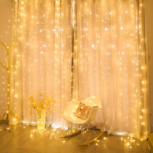 8 Modes Fairy LED Curtain String  Lights Christmas / Wedding Indoor Decoration - Picture 5 of 16