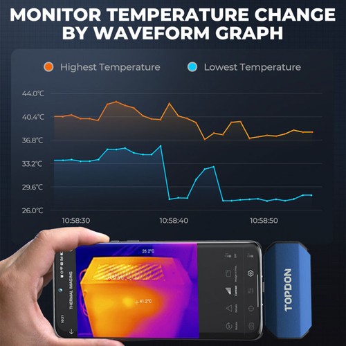 TOPDON TC001 Thermal Camera for Android & PC USB C 256x192 IR High Resolution - Picture 13 of 23