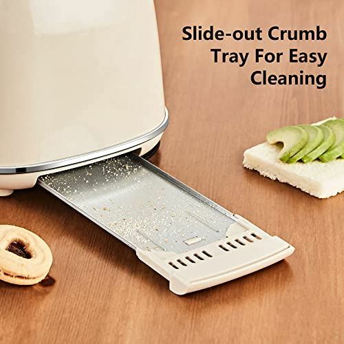 REDMOND 2 Slice Toaster Retro Stainless Steel Toaster with Bagel, Cancel, Defros - Bild 4 von 9