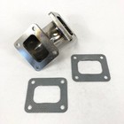90 Degree T4-4 Bolt to T4-4 Bolts Turbo Charger Flange Conversion Adapter+Gasket