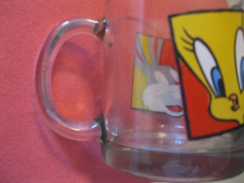 Vintage Looney Tunes Glass Mug Bugs Bunny Tweety Sylvester Warner Brothers 1994 - Picture 6 of 6