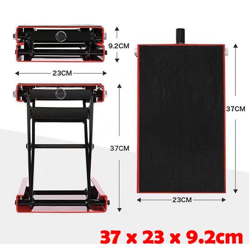Motorcycle Lift Scissor Jack Steel Wide Deck Hoist Crank Center Stand Capacity - Picture 2 of 18