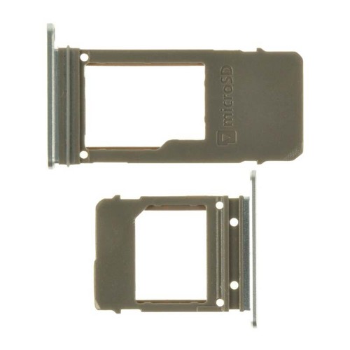 SIM Micro SD Card Tray  Set of 2 Single for Samsung Galaxy A5 2017 A7 2017 Blue - Picture 1 of 2