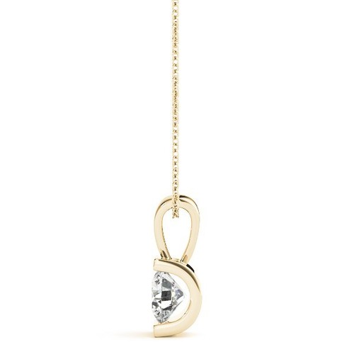 IGI Certified Lab-Created Round Cut D/VS Diamond Tension Set Solitaries Pendant - Picture 13 of 41