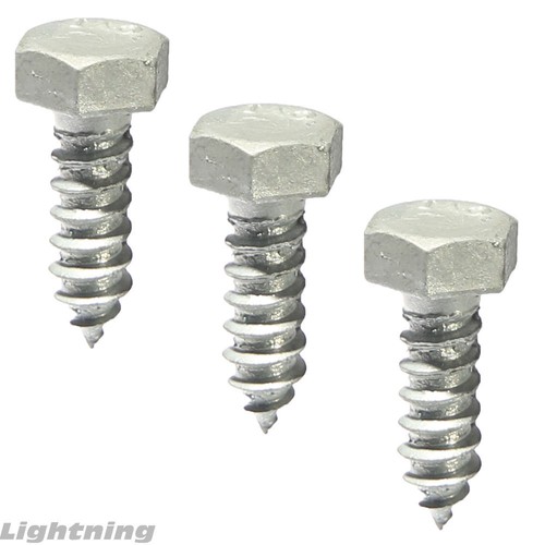 3/8 x 3" Lag Bolts Hex Head Galvanized Steel Heavy Duty Wood Screws Qty 25 - Picture 3 of 3