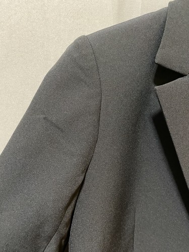 NWT Rachel Zoe Women Notch Lapel One Button 3/4 Ruched Sleeve Blazer SZ XS Black - Bild 6 von 15