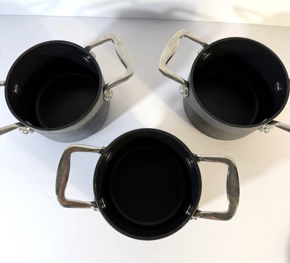 Cooks Essentials 3er Set Mini Antihaft Soßenpfannen mit Edelstahlgriffen 180 - Bild 2 von 4