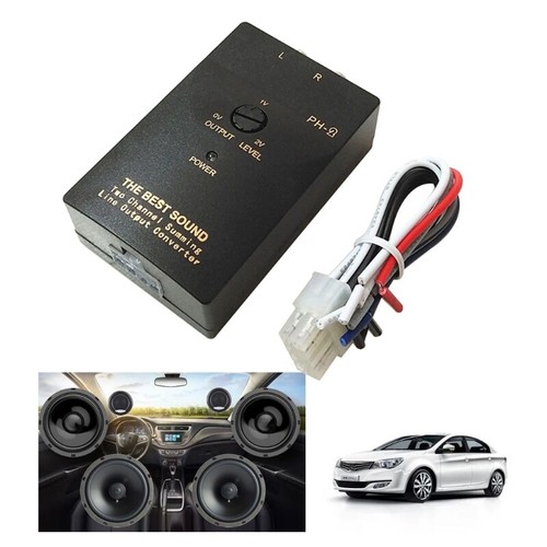 Adjustable Line Output Converter High to Low Level RCA-Adapter Amplifier
