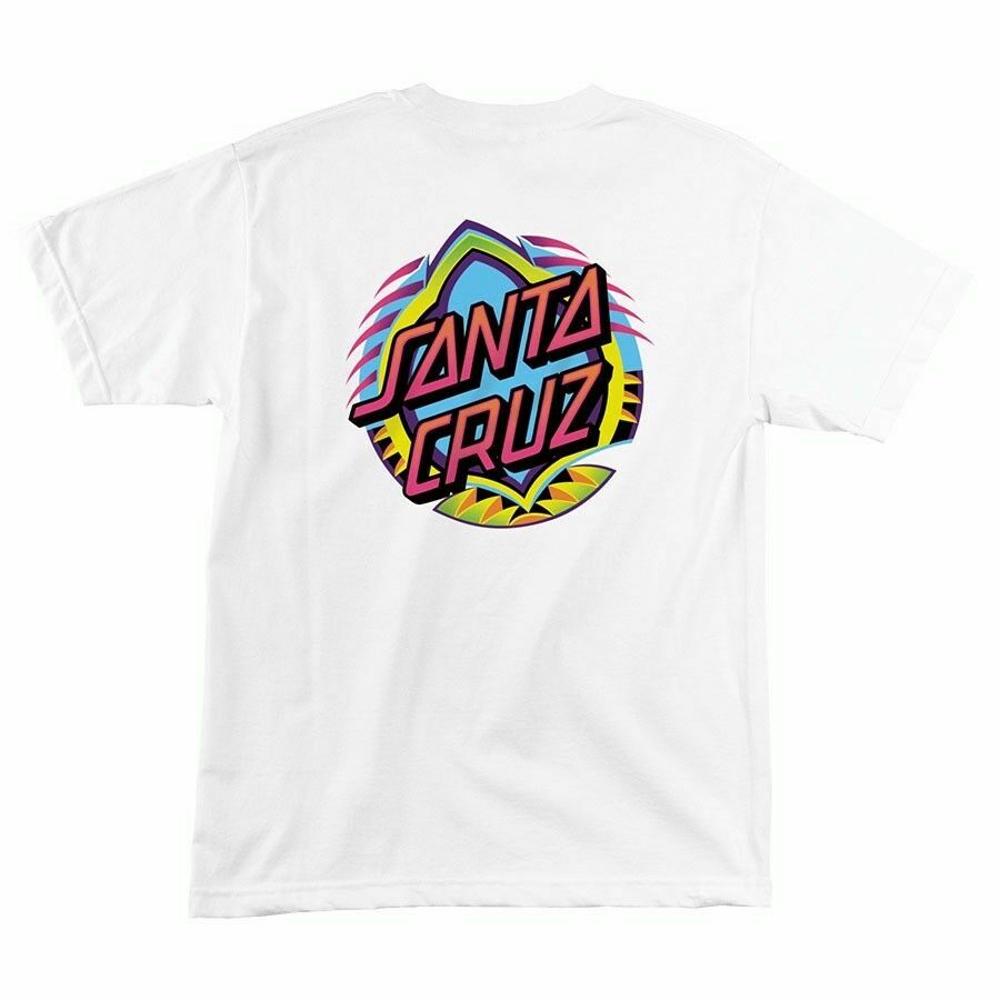 90’’s Santa Cruz カラフルロゴ Tシャツ Santa Cruz NEON DOT Skateboard T Shirt WHITE | eBay