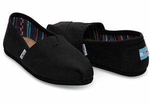 NEW-AUTHENTIC-TOMS-CLASSIC-WOMEN-039-S-BLACK-BLACK-CANVAS-SHOES-US-SIZES