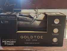 Gold Toe Memory Foam X-Large 11-12 Men  s Slippers NIB
