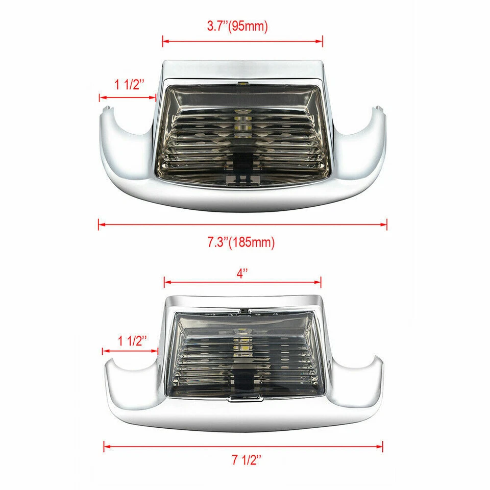 Luz de punta de guardabarros delantero/trasero clásico para Harley Road King Electra Glide Softail Foto 3 de 4