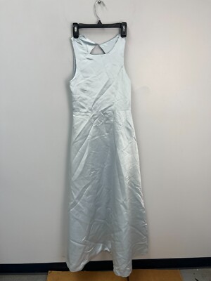ebay junior bridesmaid dresses GIRLS 10 DAVID'S BRIDAL JUNIOR BRIDESMAID DRESS MARINE ONE SHOULDER DB STUDIO
