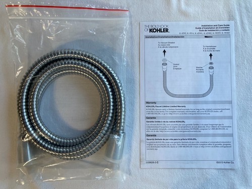 Kohler 45982-CP Awaken 60” Handheld Shower Hose Replacement, Polished Chrome - Picture 1 of 3