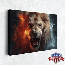 Heaven's Lionheart Wall Art, Canvas Print for Home Decor, Wall Decor Art Poster