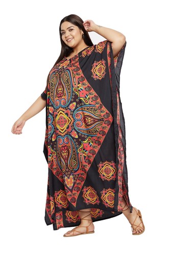 Womens Plus Size Kaftan Long Maxi Dress Beach Kimono Gown Caftan Christmas Gift - Picture 116 of 604