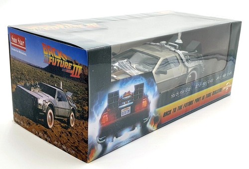 Sunstar 1/18 Scale 2712 Back To The Future Part 3 Time Machine Delorean - Picture 5 of 5